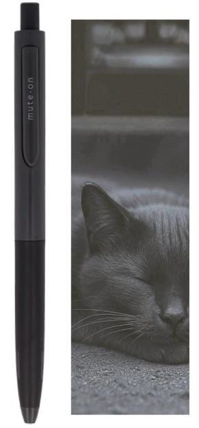 Sun-star Mute-On Gelschreiber, Druckmechanik – Schwarz, Spitze 0,5 mm, schnelltrocknend, Linkshänder-geeignet