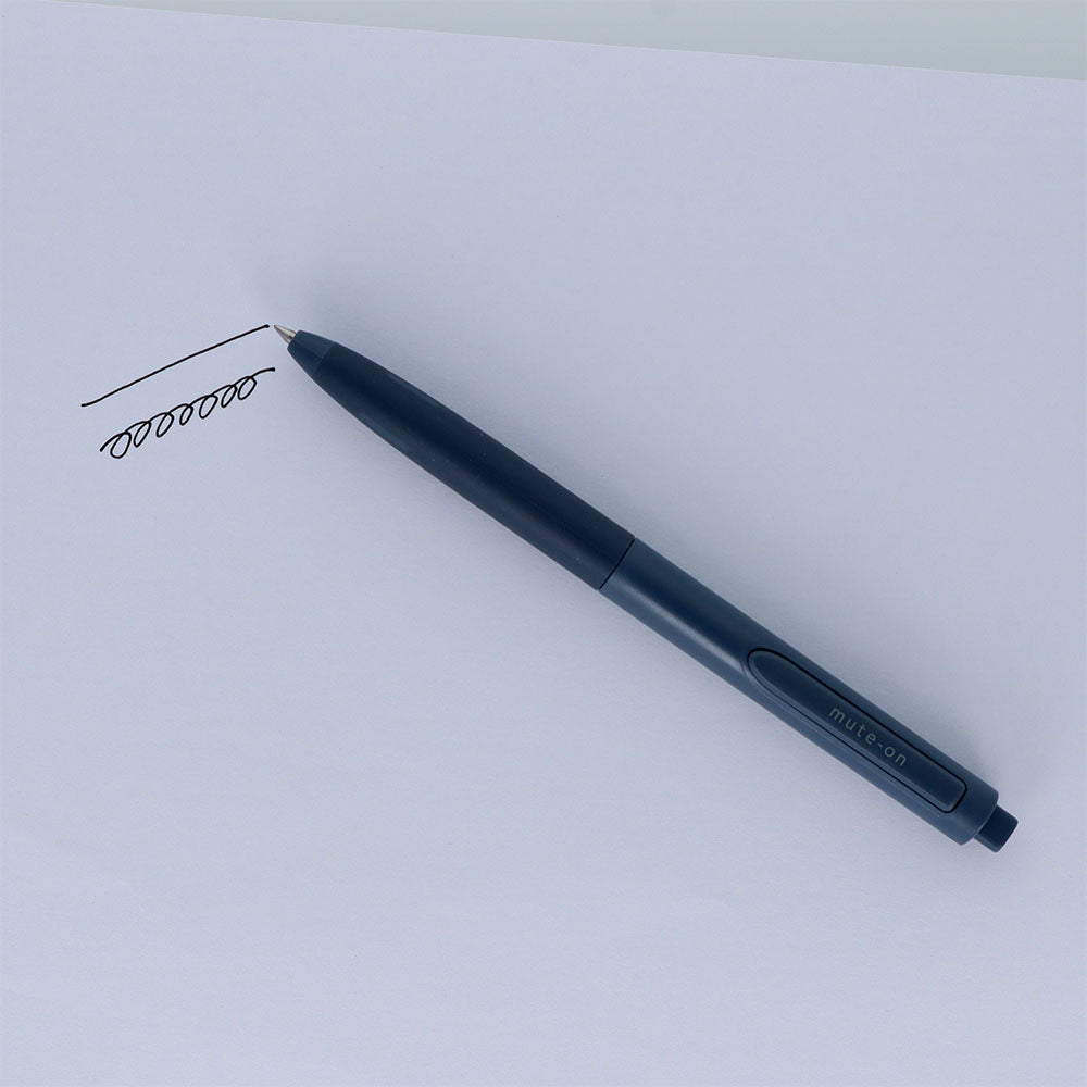 Sun-star Mute-On Gelschreiber, Druckmechanik – Schwarz, Spitze 0,5 mm, schnelltrocknend
