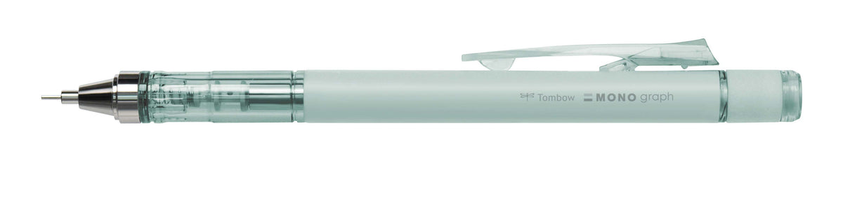 Tombow MONOgraph Druckbleistift – 0,5 mm – Sorbetblau – Für Linkshänder – Schüttel-Mechanismus