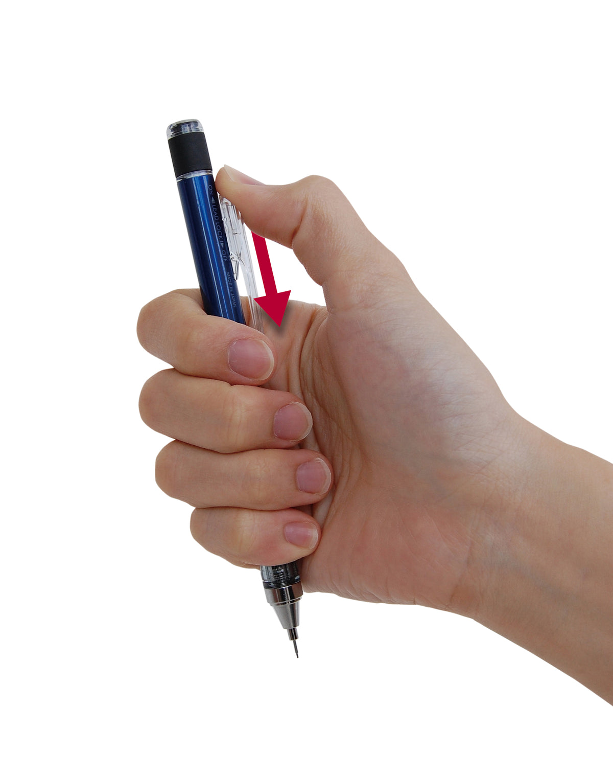 Tombow MONOgraph Druckbleistift – 0,5 mm – Sheer Beige – für Linkshänder – mit Schüttel-Mechanismus