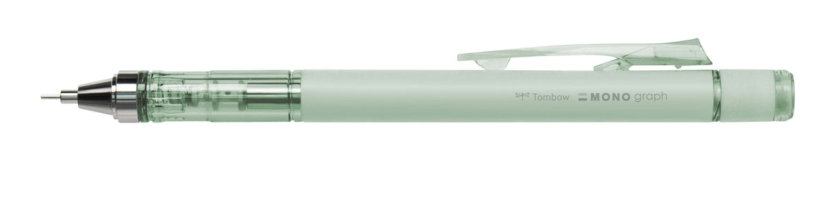 Tombow MONOgraph Druckbleistift – 0,5 mm – Pistaziengrün – Für Linkshänder – Schüttel-Mechanismus