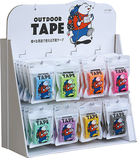 Yamato Outdoor-Tape Gewebeband – 50 mm × 3 m, mehrfarbig, PE-laminiertes Gewebe, wiederablösbar