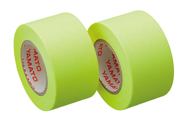 Yamato Memoc Roll Tape Paper Type Haftnotizen auf Rolle – 10 m × 25 mm – gelb, vollflächig klebend, 2er-Set
