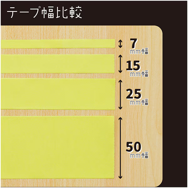 Yamato Memoc Roll Tape Papier Typ Haftnotizen auf Rolle – 10 m × 7 mm – rosa, vollflächig klebend, 4er-Set