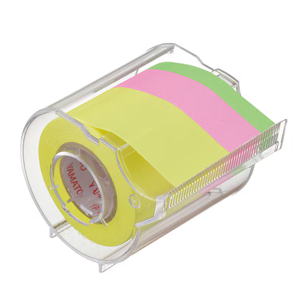 Yamato Haftnotizen auf Rolle – 10 m × 7 mm – limonengrün, vollflächig klebend