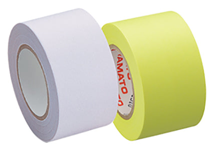 Yamato Haftnotizen auf Rolle – 10 m × 25 mm – weiss, gelb, vollflächig klebend, 2er-Set
