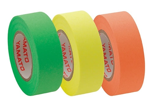 Yamato Memoc Roll Tape Papier Typ Haftnotizen auf Rolle – 10 m × 15 mm – orange, vollflächig klebend, 3er-Set