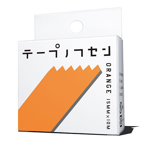 Yamato Memoc Roll Tape Papier Typ Haftnotizen auf Rolle – 10 m × 15 mm – orange, vollflächig klebend