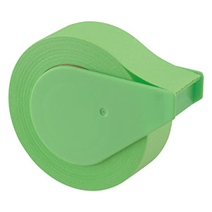 Yamato Memoc Roll Tape Papier Typ Haftnotizen auf Rolle – 10 m × 15 mm – limonengrün, vollflächig klebend