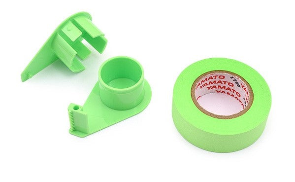 Yamato Memoc Roll Tape Papier Typ Haftnotizen auf Rolle – 10 m × 15 mm – limonengrün, vollflächig klebend