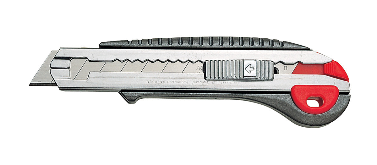 NT Cutter L-2000 RP Cartridge – Abbrechmesser, 18 mm, Auto-Lock, Aluminium – inkl. 2 Klingen