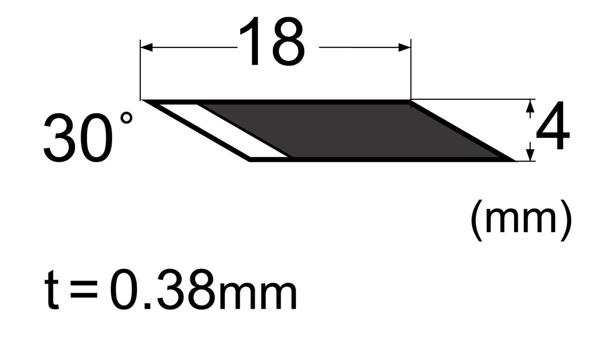 NT Cutter BDC-BK – Ersatzklingen, 30°, Schwarz, 40 Stk., für D, SW, C-400P, i.C-1500P