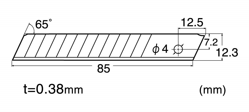 NT Cutter BH2P – Ersatzklingen, 12 mm, 65°, 10er Pack – für NT Cutter H-2P