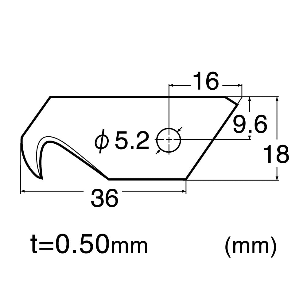 NT Cutter Klingen Ersatzklingen 36 × 18 mm – 3 Stk – für NT Cutter SL-3P