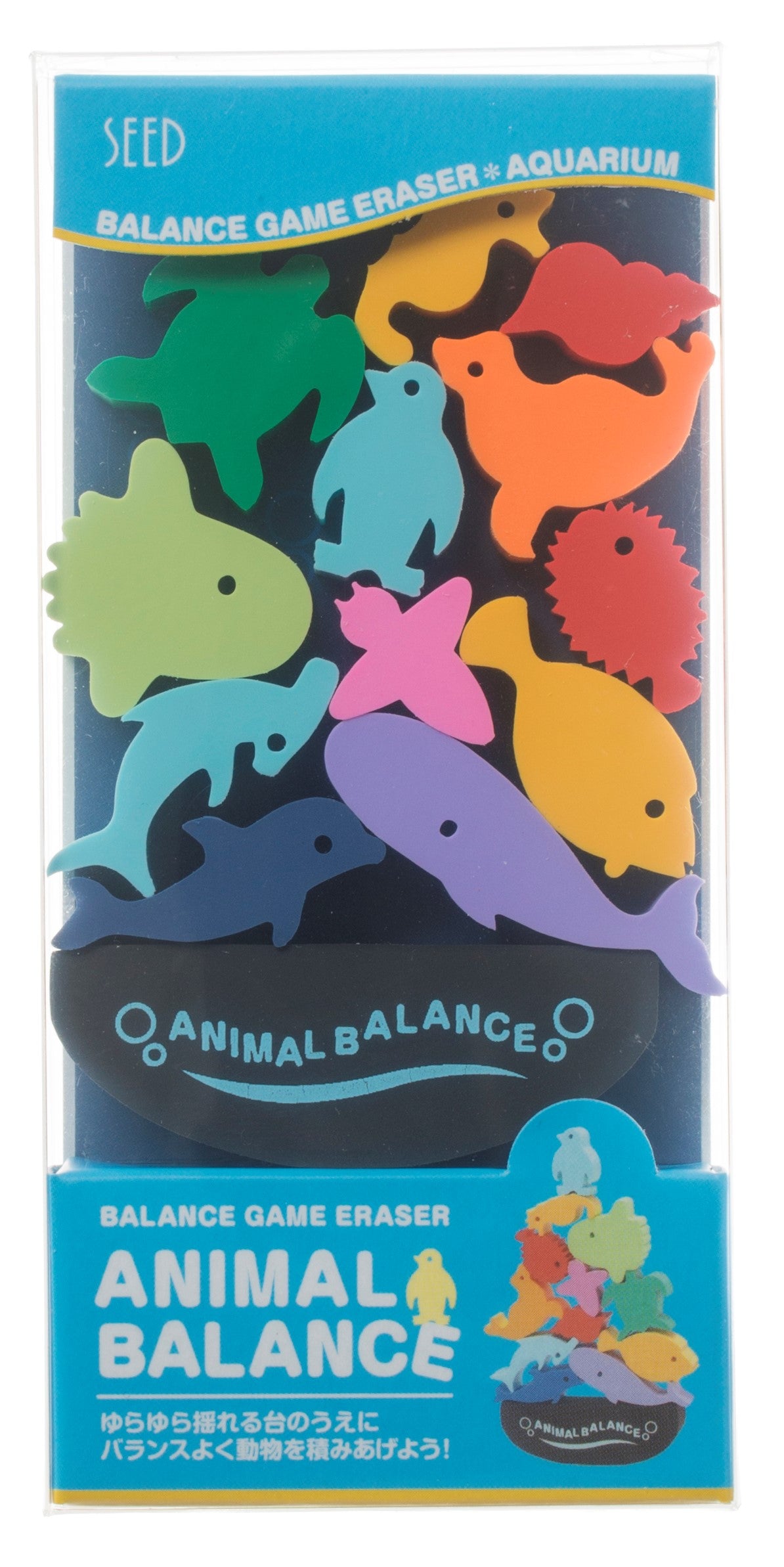 Seed Motiv-Radiergummi Balance-Spiel YR-700S – PVC-frei, 132 × 62 × 13 mm, 13er-Set