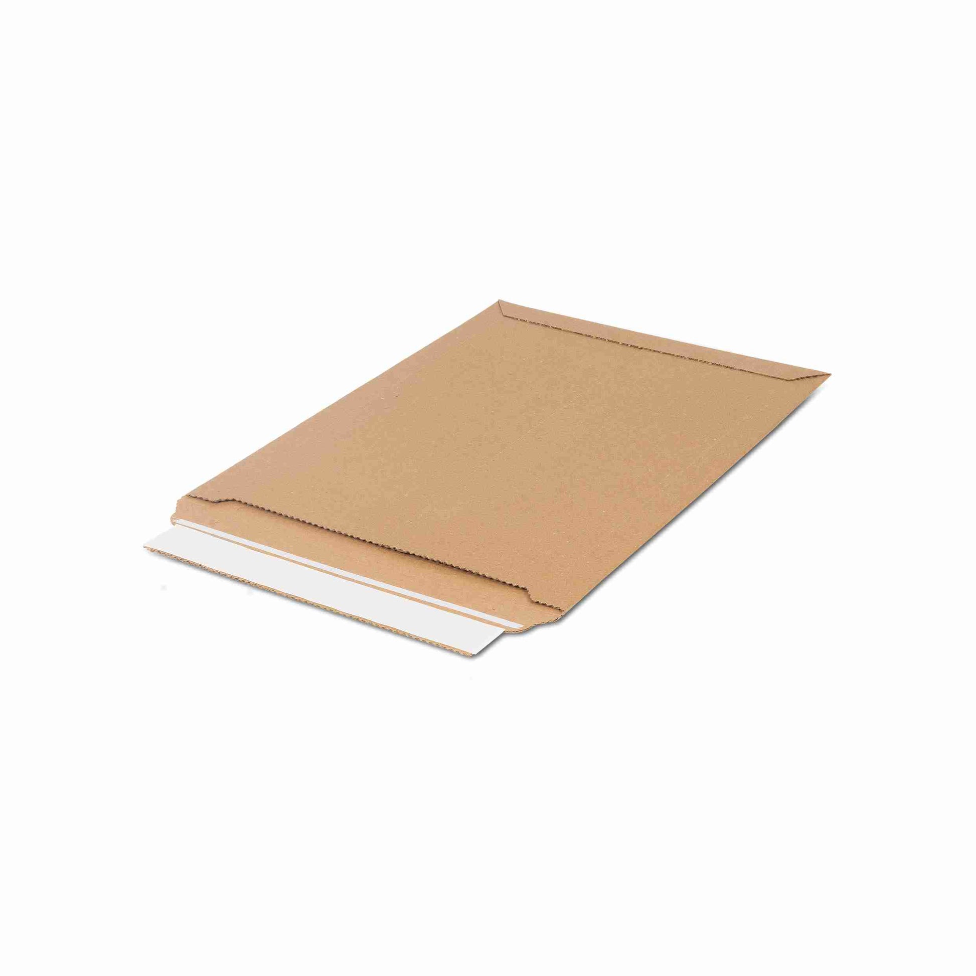 Model Karton-Versandtasche – 290 × 400 × 50 mm, selbstklebend, Karton, braun – 1 Stk., ab 300 Stk.