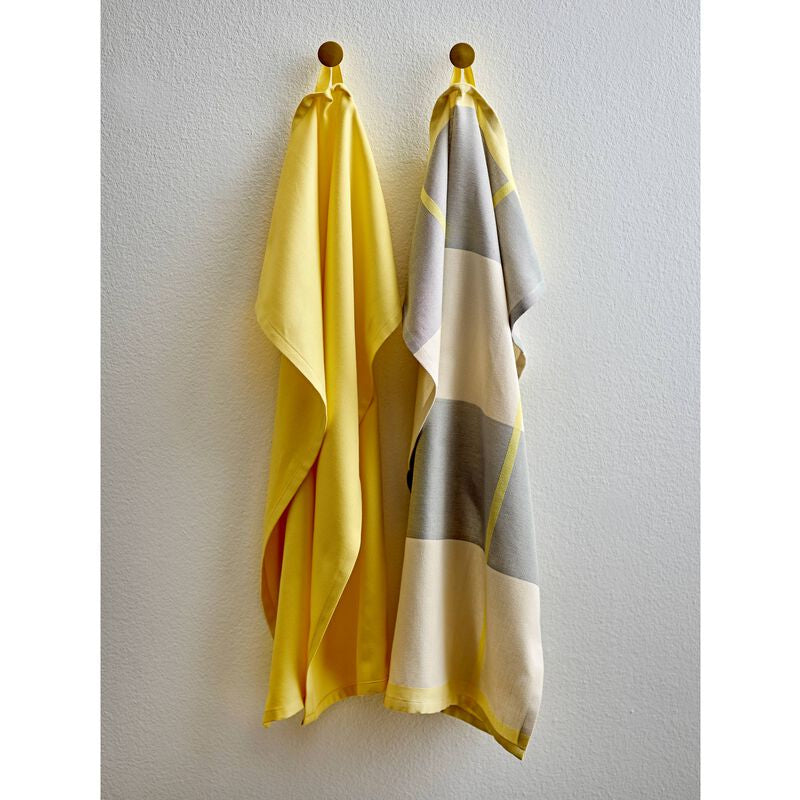 Södahl Geschirrtuch Blocks – 50 × 70 cm, Gelb, Baumwolle, 2er-Set, OEKO-TEX