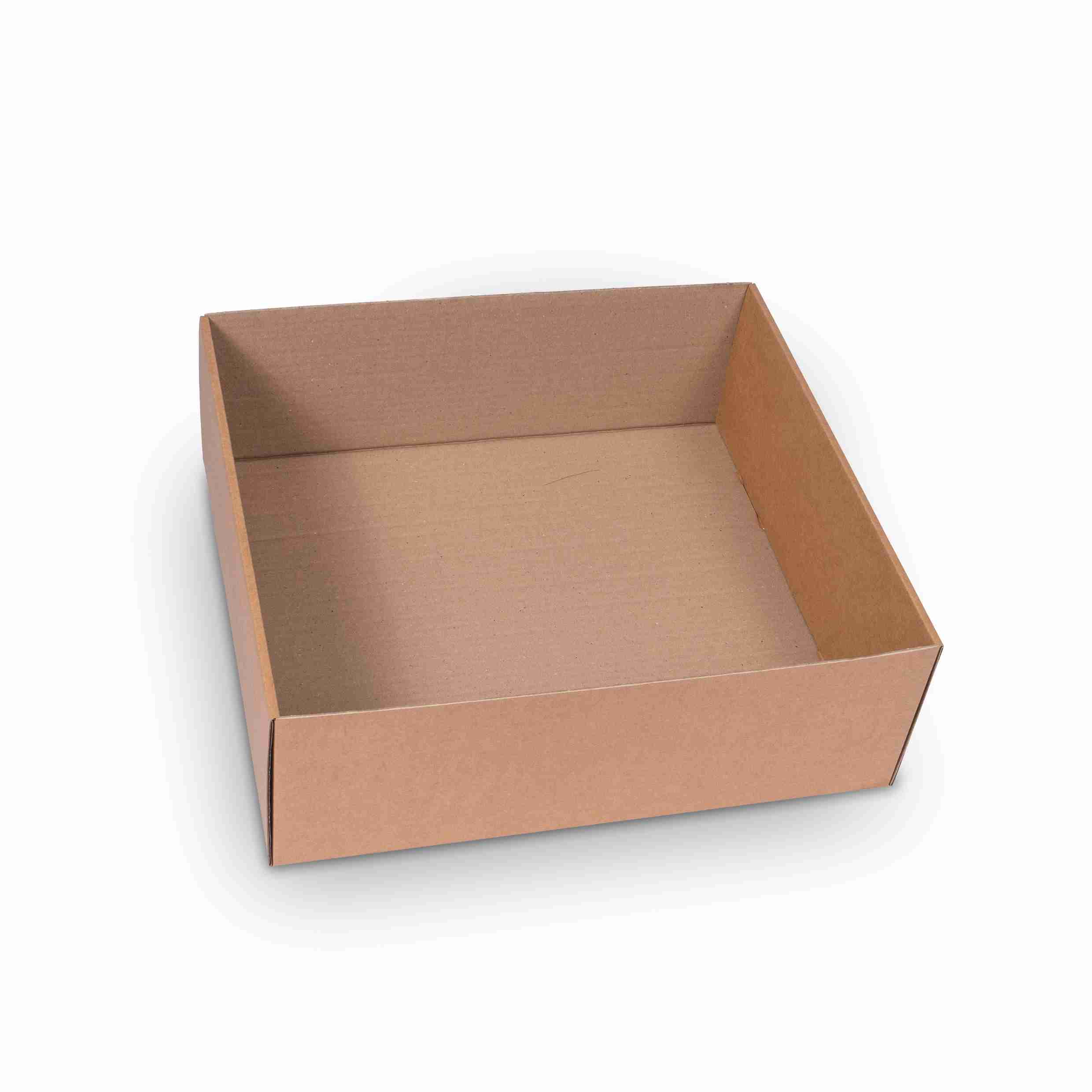 Frische verpackung Teleskopbox – 416 × 388 × 145 mm, braun, Wellkarton, nassfest, Deckel – 1 Stk., ab 20 Stk.