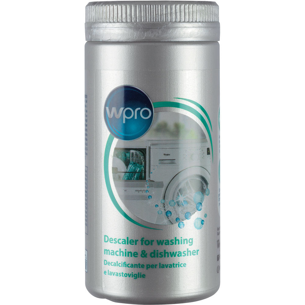 Wpro DES103 Entkalker für Geschirrspüler/Waschmaschine – Pulver, Kanister – 250 g