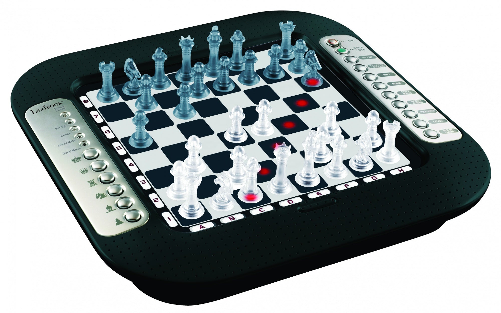Lexibook ChessMan FX – Elektronisches Schachspiel, 1–2 Spieler, ab 7 Jahren, 30 Min., mehrsprachig