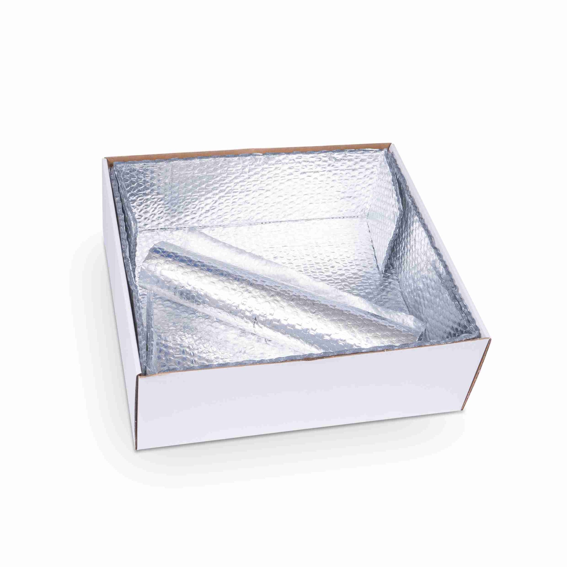 Frische verpackung Stulpschachtel – 416 × 388 × 145 mm, weiss, Wellkarton, nassfest, Deckel – 1 Stk., ab 20 Stk.