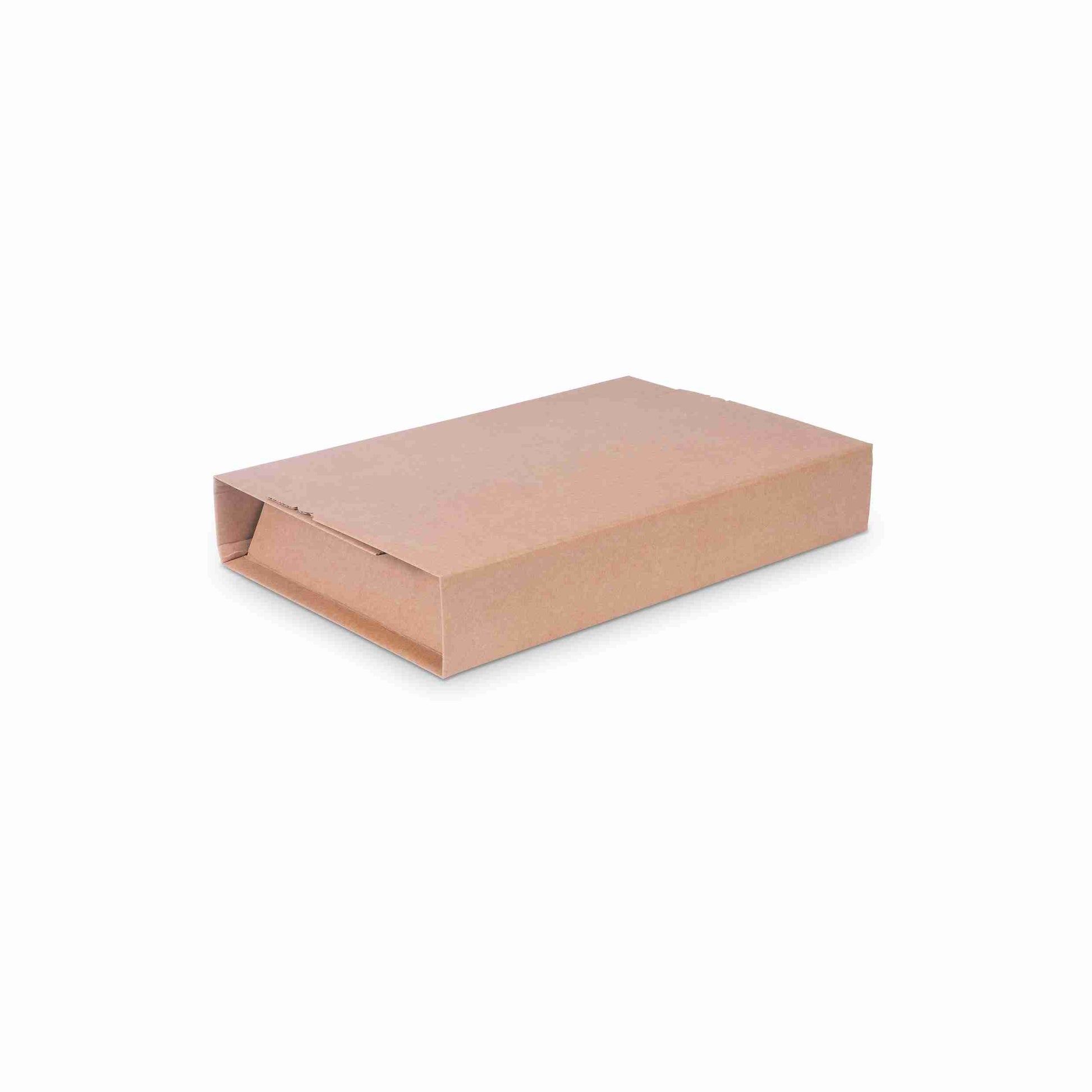 Model Versandverpackung – 350 × 260 × 70 mm, braun, Automatikboden, selbstklebend – 1 Stk., ab 400 Stk.