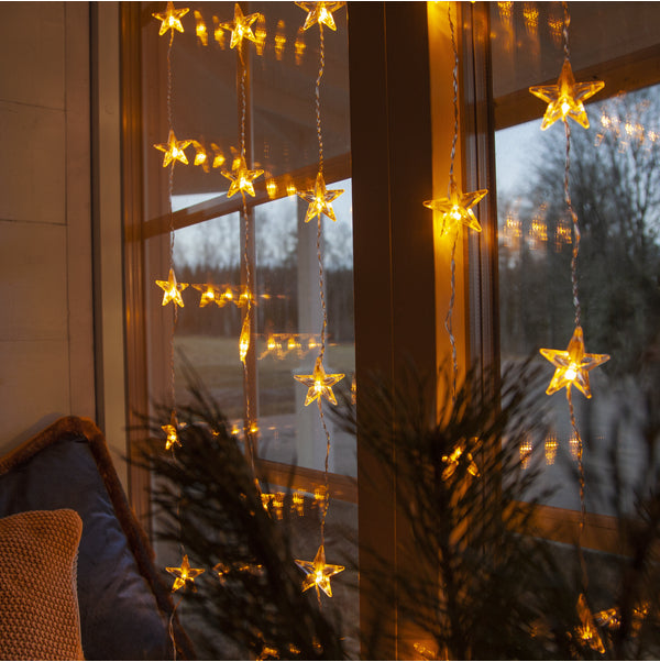 Star Trading Lichtvorhang – Starterset, 120 × 90 cm, 1 W, 2000 K, transparent