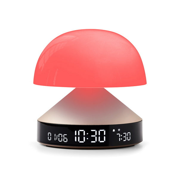 LEXON Lichtwecker Mina Sunrise LR153MD – digital – gold, Wecktöne, Schlummerfunktion