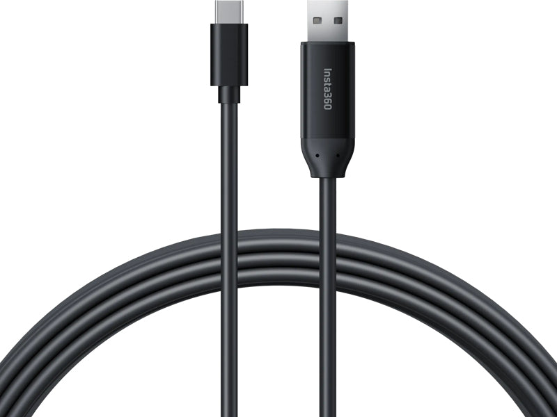 Insta360 USB-A auf USB-C Kabel – USB 2.0 (480 Mbit/s) – 10 m – Schwarz