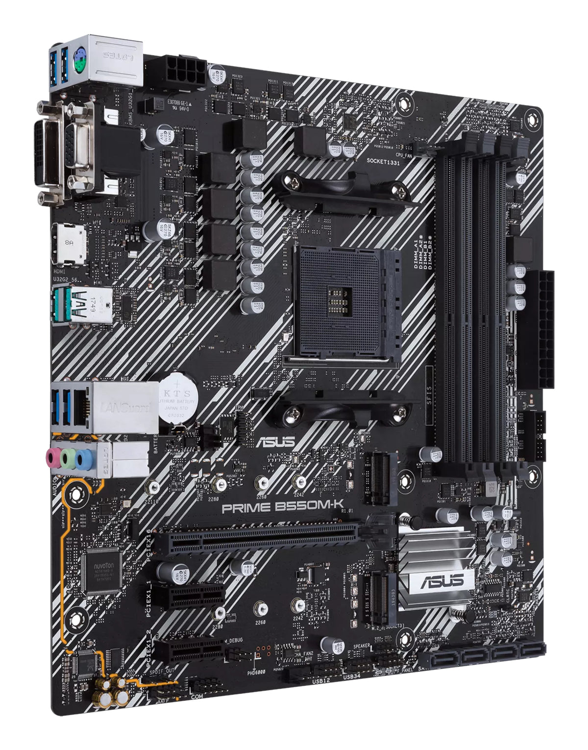 ASUS PRIME B550M-K – Mainboard – Sockel AM4, AMD B550, mATX, DDR4, 128 GB, für AMD Ryzen 3000 Serie