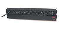 APC Rack-PDU Basic, einphasig, 10× NEMA 5-15R, 15 A, Stecker NEMA 5-15P, 1U horizontal, 120 V