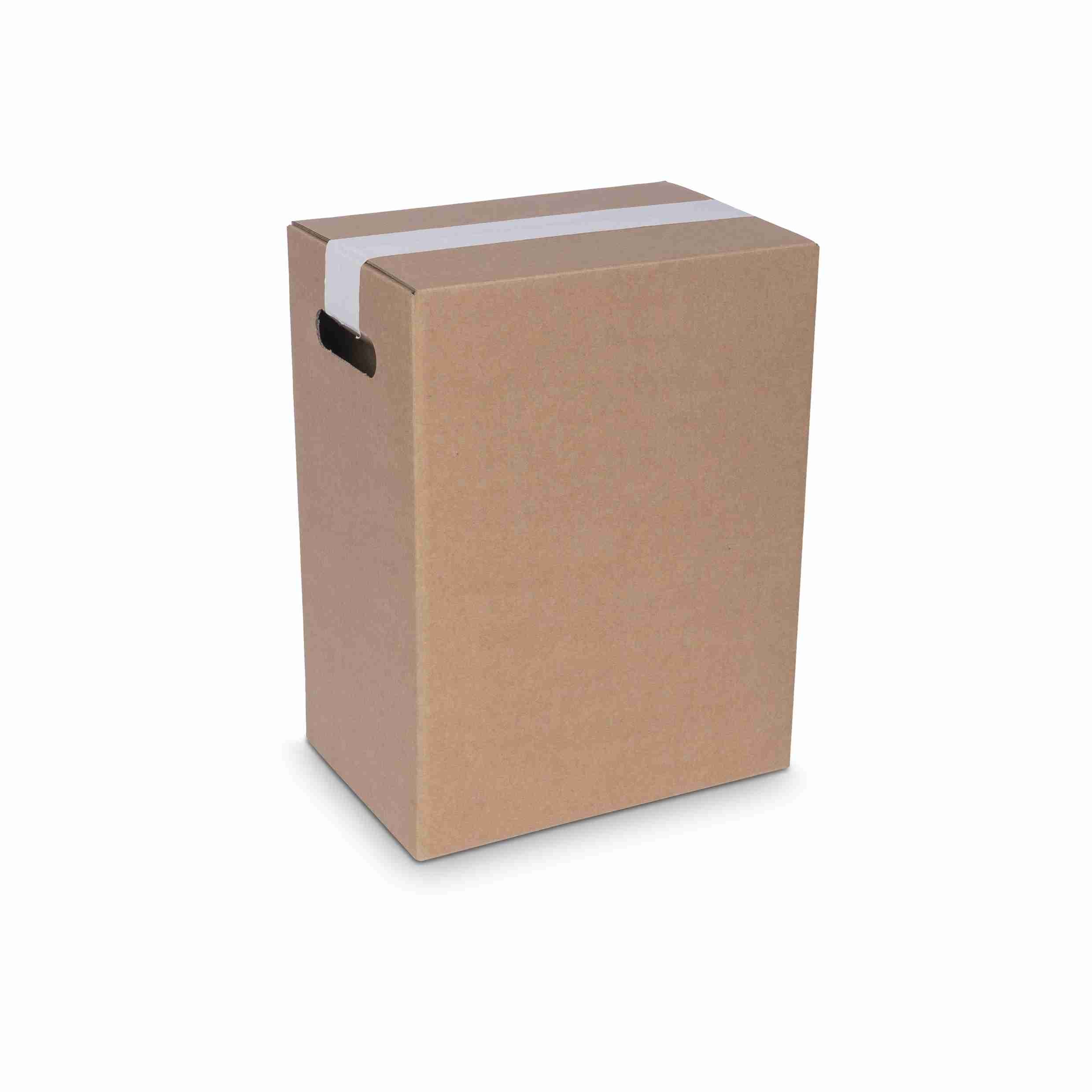 Model Weinversandkarton – für 6 × 1 l, max. 350 mm & Ø90 mm – 270 × 180 × 354 mm, braun, mit Einlage – 1 Stk., ab 20 Stk.