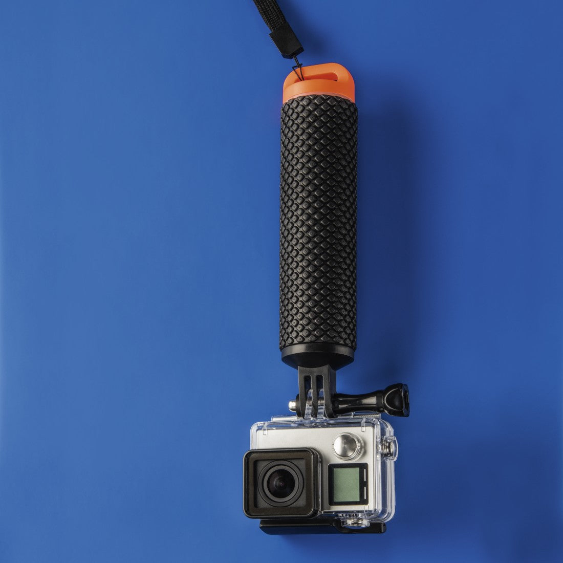 Hama 00004458 Schwimmgriff – 1/4"-Gewinde, mit Trageschlaufe – für GoPro, ActionCam – Schwarz