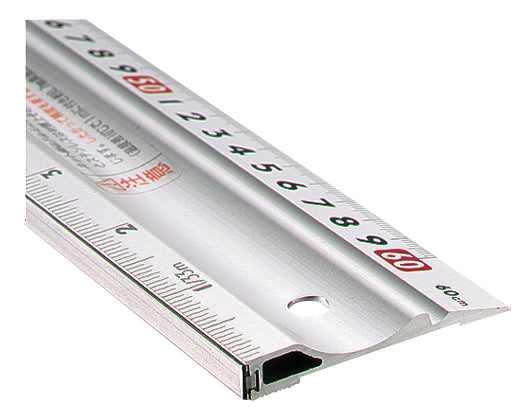 Shinwa Schneidelineal – Aluminium – 150 cm – Stahlkante, rutschfest – Skala cm, Shaku