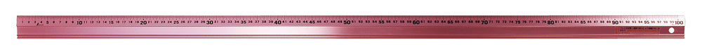 Shinwa Lineal – Aluminium – 101 cm – Rutschfest – Pink