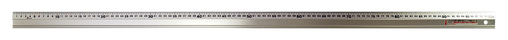 Shinwa Lineal – Aluminium – 101 cm – rutschfest, Führungsnut, rostbeständig – Gold