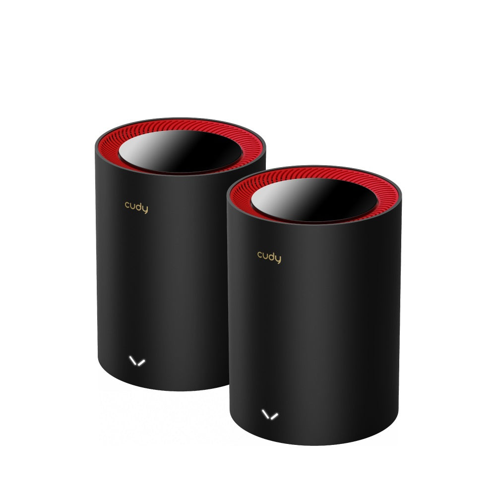 Cudy M3000 Mesh-Set (2er) – Wi-Fi 6 (AX3000), Dual-Band (2,4/5 GHz), 2,5GbE WAN + 1× 1G LAN je Node, weiss