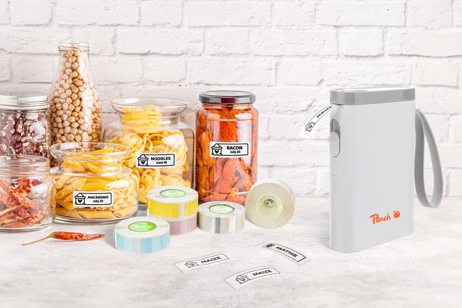 Peach LabelRolls PE101 3 Farben – 1,4 × 4 cm, 180 Stück pro Satz