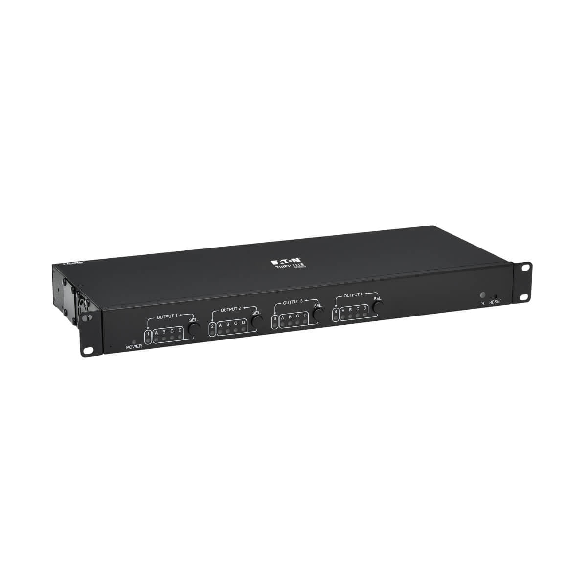 Tripp Lite B127A-4X4-BH4PH – HDMI Matrix, über Cat6, 4×4, 4K@60 Hz, 70 m, HDR, 4:4:4, PoC, HDCP 2.2, Schwarz