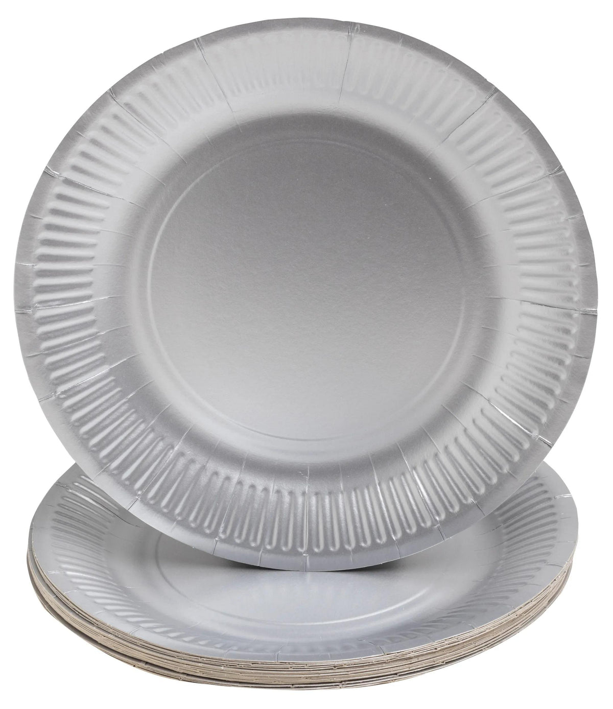 PRONAPPE Teller Papier/Karton, Ø 23 cm – silber matt – FSC