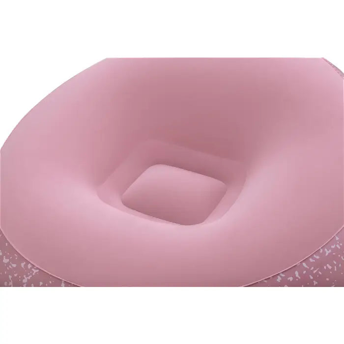 Bestway Sessel Inflate – 112 × 112 × 66 cm – PVC & Velour – rosa – mit Flickzeug