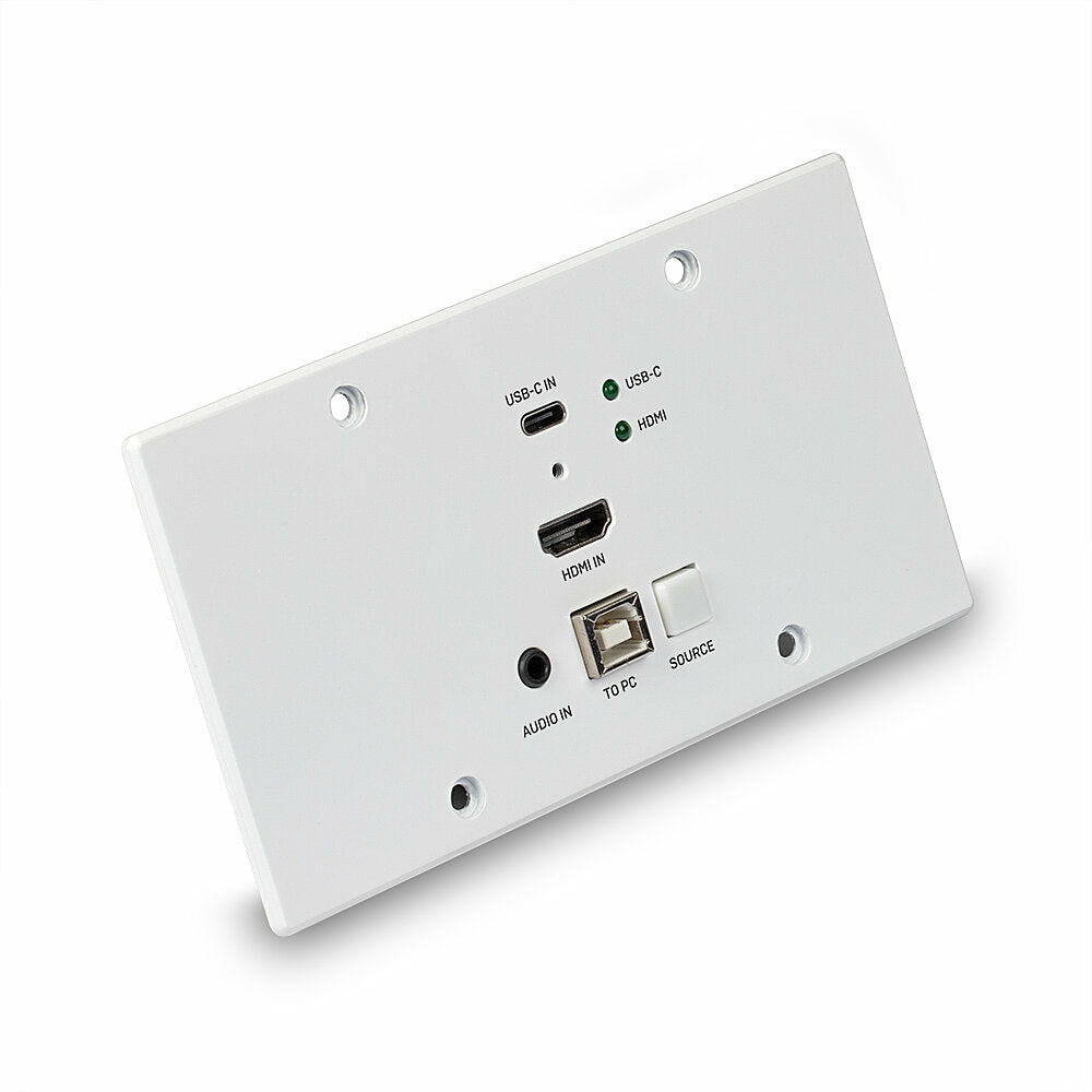 Lindy HDMI/USB-C KVM-Extender über HDBaseT, bis 150 m, EU WallPlate
