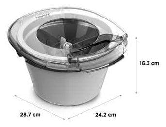 Kenwood Eisbereiter KAX71.000WH – 1 l, für Chef-Serien, z. B. Chef Major Premier, Chef Sense, Cooking Chef