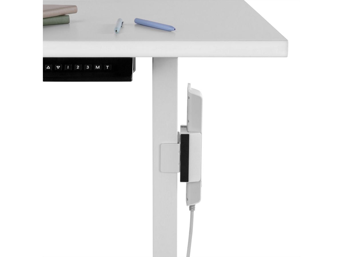 VALUE Kabel-Clip für Tisch/Bank – Klemmhalterung, Weiss, 100 × 129 × 82 mm