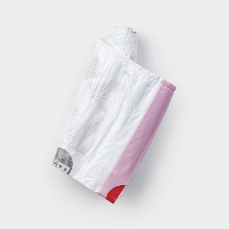 Brabantia Kehrichtsack PerfectFit B – 5 l, mit Zugband, PE, weiss, 330 × 340 mm, 20 Stk
