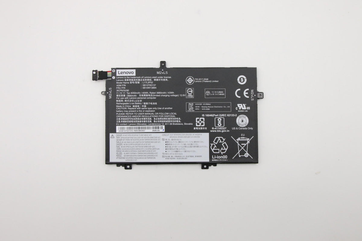 Lenovo Notebook-Akku – für Lenovo – 45 Wh, 11,1 V (3 Zellen) – Schwarz