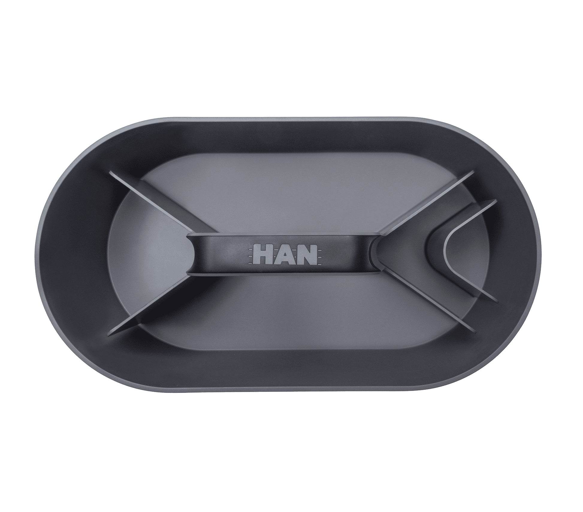 HAN Werkzeugkasten LOFT 1200-12 Aufbewahrungsbox – mit Trennelement, grau/transparent, ABS, B 340 × H 188 × T 187 mm