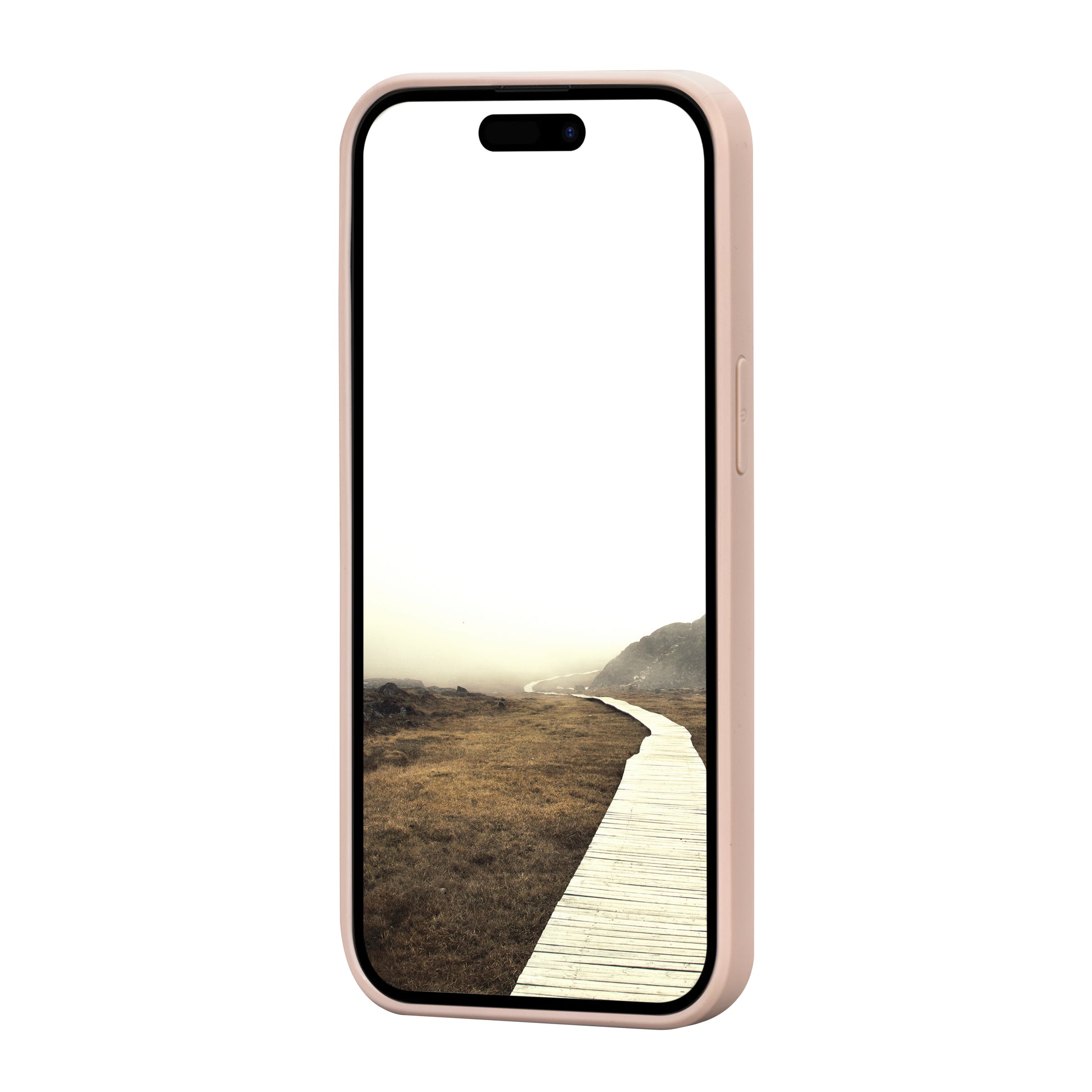 dbramante1928 Greenland Backcover – für Apple iPhone 15, Recycling-Kunststoff, Pink Sand