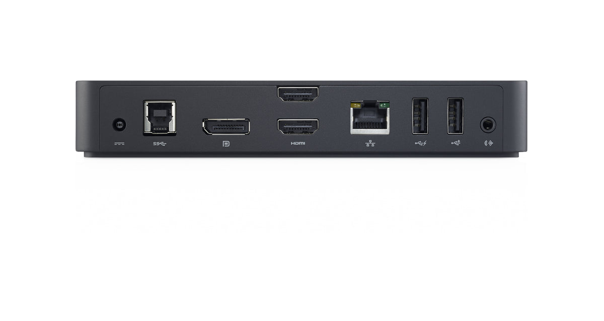 Dell D3100 Dockingstation – USB-A, 1× DP, 2× HDMI, 5× USB, GbE, 3,5 mm Audio, für Windows