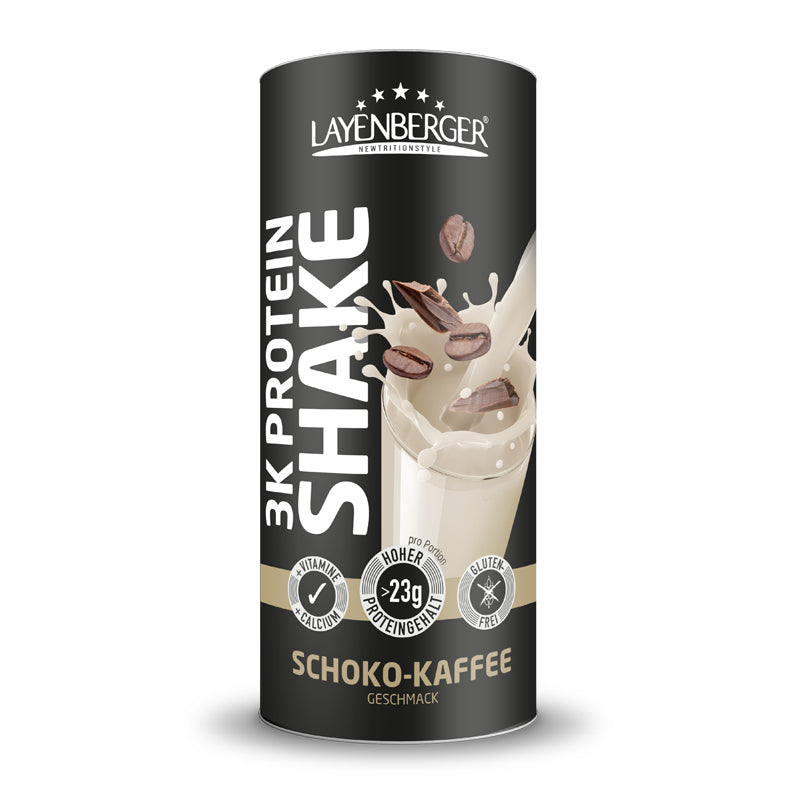 Layenberger Nutrition Group Layenberger Protein-Shake Pulver 3K Schoko-Kaffee – glutenfrei – 435 g